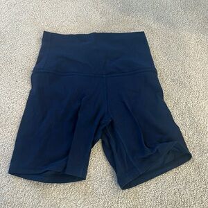 Navy LULU biker shorts